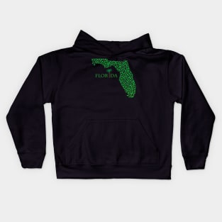 Florida State Outline Maze & Labyrinth Kids Hoodie